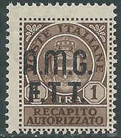 1947 TRIESTE A RECAPITO AUTORIZZATO 1 LIRA MNH ** - RE28-3 - Correo Urgente