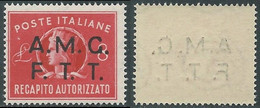 1947 TRIESTE A RECAPITO AUTORIZZATO 8 LIRE DECALCO MNH ** - RE6-10 - Posta Espresso