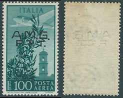 1948 TRIESTE A POSTA AEREA CAMPIDOGLIO 100 LIRE GOMMA BICOLORE LINGUELLA RE21-8 - Correo Aéreo