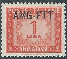 1949-54 TRIESTE A SEGNATASSE 1 LIRA MNH ** - RE8-5 - Segnatasse