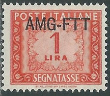 1949-54 TRIESTE A SEGNATASSE 1 LIRA MNH ** - RE10-3 - Segnatasse