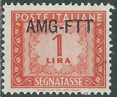 1949-54 TRIESTE A SEGNATASSE 1 LIRA MNH ** - RE10-5 - Postage Due