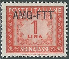 1949-54 TRIESTE A SEGNATASSE 1 LIRA MNH ** - RE10-6 - Impuestos