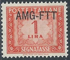 1949-54 TRIESTE A SEGNATASSE 1 LIRA MNH ** - RE10-10 - Segnatasse