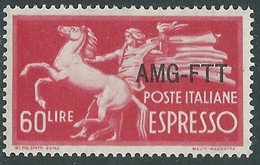 1950 TRIESTE A ESPRESSO 60 LIRE MNH ** - RE21-2 - Posta Espresso