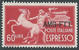 1950 TRIESTE A ESPRESSO 60 LIRE MNH ** - RE21-3 - Correo Urgente