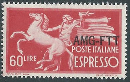 1950 TRIESTE A ESPRESSO 60 LIRE MNH ** - RE21-4 - Correo Urgente