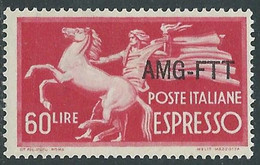 1950 TRIESTE A ESPRESSO 60 LIRE MNH ** - RE21-9 - Express Mail