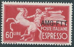 1950 TRIESTE A ESPRESSO 60 LIRE MNH ** - RE22-4 - Correo Urgente