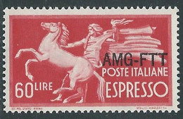 1950 TRIESTE A ESPRESSO 60 LIRE MNH ** - RE22-6 - Poste Exprèsse