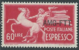 1950 TRIESTE A ESPRESSO 60 LIRE MNH ** - RE23-4 - Correo Urgente