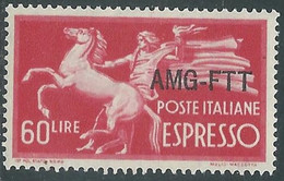 1950 TRIESTE A ESPRESSO 60 LIRE MNH ** - RE23-6 - Express Mail