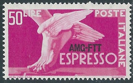 1952 TRIESTE A ESPRESSO 50 LIRE MH * - RE22-8 - Poste Exprèsse