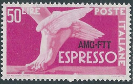 1952 TRIESTE A ESPRESSO 50 LIRE MH * - RE22-9 - Correo Urgente