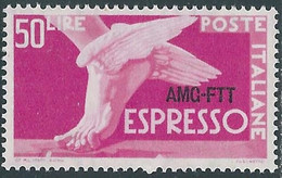 1952 TRIESTE A ESPRESSO 50 LIRE MH * - RE22-9 - Exprespost
