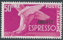 1952 TRIESTE A ESPRESSO 50 LIRE MH * - RE23-2 - Express Mail