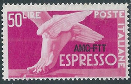 1952 TRIESTE A ESPRESSO 50 LIRE MH * - RE23-3 - Poste Exprèsse