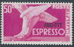 1952 TRIESTE A ESPRESSO 50 LIRE MNH ** - RE2-3 - Exprespost