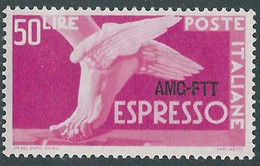 1952 TRIESTE A ESPRESSO 50 LIRE MNH ** - RE2-3 - Posta Espresso