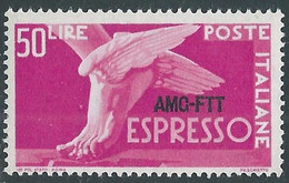 1952 TRIESTE A ESPRESSO 50 LIRE MNH ** - RE2-5 - Posta Espresso