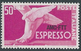 1952 TRIESTE A ESPRESSO 50 LIRE MNH ** - RE2-6 - Posta Espresso