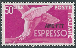 1952 TRIESTE A ESPRESSO 50 LIRE MNH ** - RE2-8 - Posta Espresso