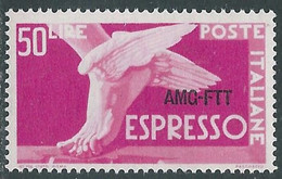 1952 TRIESTE A ESPRESSO 50 LIRE MNH ** - RE17-6 - Express Mail