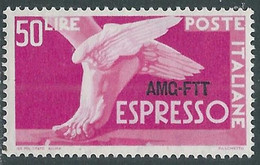1952 TRIESTE A ESPRESSO 50 LIRE MNH ** - RE21-6 - Posta Espresso