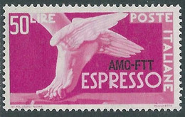 1952 TRIESTE A ESPRESSO 50 LIRE MNH ** - RE22-2 - Posta Espresso