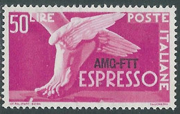 1952 TRIESTE A ESPRESSO 50 LIRE MNH ** - RE23-10 - Express Mail