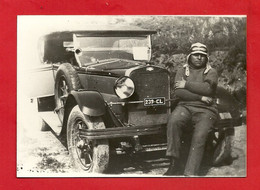 PS54 --- ANTICA FOTO DEL 1929 TASSISTA DI CALTANISSETTA -- CM. 9 X 12,5 ---- - Caltanissetta