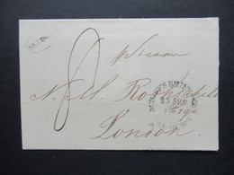 Vorphila 1831 Schiffpost Transitstempel Schiffs Brief 23.9.1831 Hamburg Nach London Ank. Stp. Ship Letter London - [1] Prefilatelia