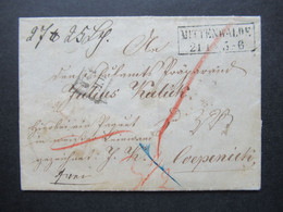 AD Preussen 21.1.1860 ?! Paketbegleitbrief Mit Inhalt Stempel Ra2 Mittenwalde Nach Köpenick / Coepenick Mit Bartaxe - Storia Postale