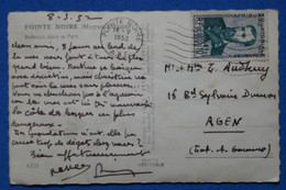 O19 AEF MOYEN CONGO  BELLE CARTE 1952  POINTE NOIRE POUR AGEN  FRANCE + AFFRANCH. PLAISANT - Storia Postale
