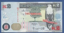 ZAMBIA - P.49a – 2 KWACHA 2012   UNC   Prefix AA  Printer Giesecke & Devrient, Germany - Zambia