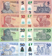 NIGERIA 5 10 20 50 Naira 2020 P 34 38 39 40 Polymer UNC ALL 4 NOTES WITH DATE 2020 - Nigeria