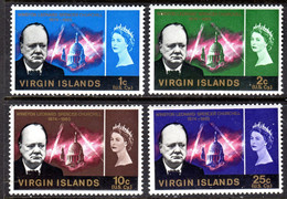 VIRGIN ISLANDS - 1966 CHURCHILL COMMEMORATION SET (4V) FINE MNH ** SG 197-200 - British Virgin Islands