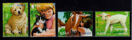 YV 3897 à 3900 N** Animaux Domestiques - Prix = Faciale - Neufs