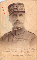 Cachet Bleu De La 5éme Compagnie Du Régiment De Marche De La Légion Etrangère Sur Carte Du Marèchal Foch - Guerre De 1914-18