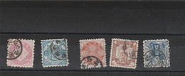 Japon Télégraphe Yvert  2  + 5 + 6 + 7 + 8 Oblitérés Lot 1 - Timbres Télégraphe