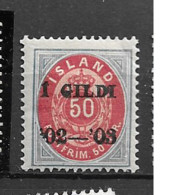 1902 MH Iceland Mi 33A - Unused Stamps