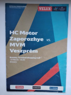 Handball Champions League Program 2015-16 РС Motor Ukraine -  MVM Veszprem  Hungary - Handball