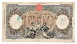 1798) Splendida Banconota Da 1000 Lire Regine Del Mare Del 21-5-1941  VEDI FOTO - 1000 Liras