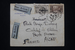 ALGÉRIE - Enveloppe Avec Entête De Alger Pour Aulchy Le Château ( Poste Restante ) En 1939 Par Avion - L 93816 - Lettres & Documents