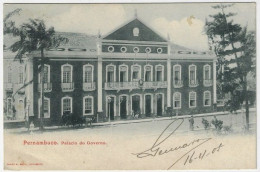 Brazil 1905 Postcard Government's Palace Recife Pernambuco To Paris France Republic Dawn 100 Réis District Santo Antônio - Recife