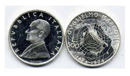 500 LIRE 1974 "MARCONI" COMMEMORATIVA ARGENTO FDC, Uncirculated, Stempelglanz, Fleur De Coin REPUBBLICA ITALIANA - 1 000 Lire