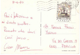 1979 £120 FONTANA DEL MELOGRANO SU CARTOLINA ISSOGNE SU CARTOLINA TRIESTE - 1971-80: Marcophilia