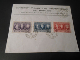 Monaco , Lettre De Monte Carlo 1928 , Exposition Philatelique - Brieven En Documenten