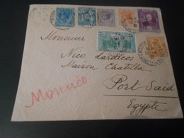 Monaco , Lettre De Monte Carlo 1931 Pour Port-said - Brieven En Documenten