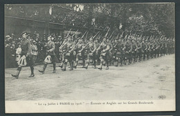 Le 14 Juillet à Paris En 1916 - Ecossais Et Anglais Sur Les Grands Boulevards  -   Fw13 - Guerra 1914-18